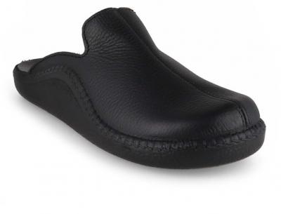 Josef Seibel Men Leather Slippers Black