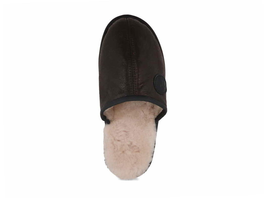 Lammbock® Men Shearling Slippers Ramsey, dark brown