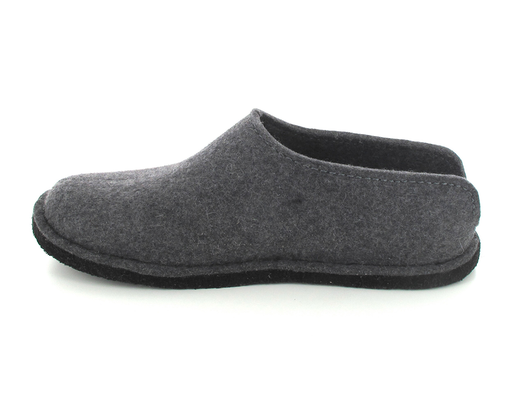 HAFLINGER | Felt Slipper Flair Smily, Anthracite | Expr