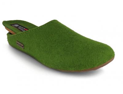 svinge design Angreb ❤ HAFLINGER Green Slippers | Fundus With Everest Sole In Grass-Green