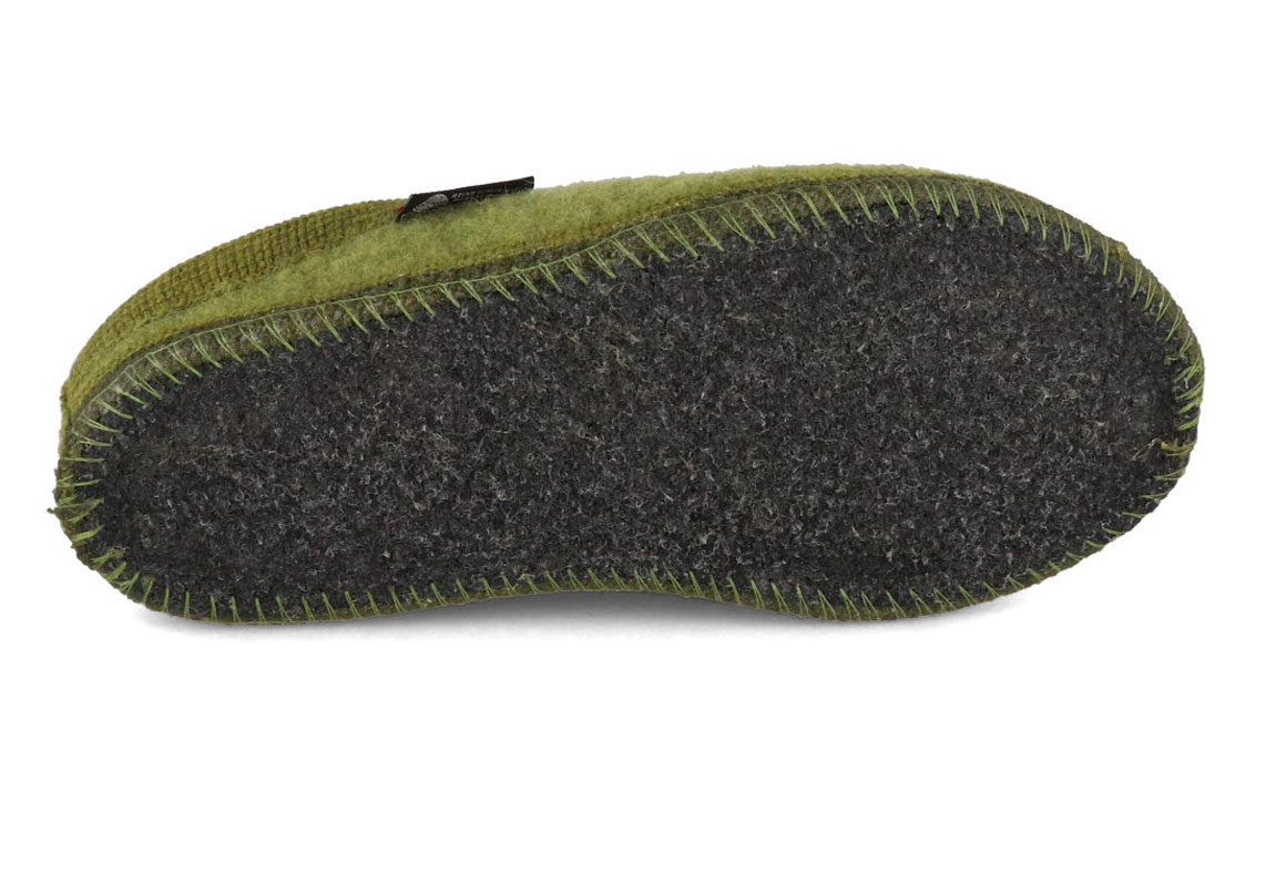 HAFLINGER | Wool Slipper Alaska, Alpine Green | Express