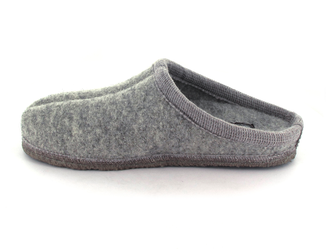 HAFLINGER | Unisex Wool Slipper Alaska, Stone Gray | Ex