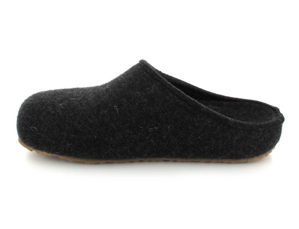 HAFLINGER | Felt Clog Grizzly Michel, Graphite | Express Shipping