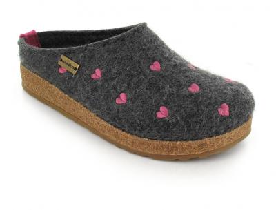 HAFLINGER Clog | Grizzly Cuoricino, Anthracite