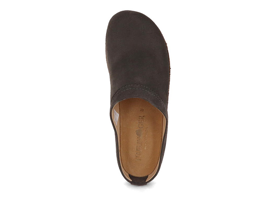 HAFLINGER Men Women Nubuck Clogs | Malmö, Graphite|