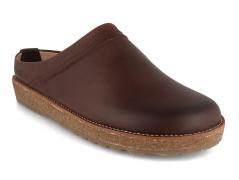HAFLINGER Men Women Leather Clogs Travel Classic, dark brown