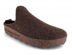 ASPORTUGUESAS Men Felt Clogs 'Come', dk. brown