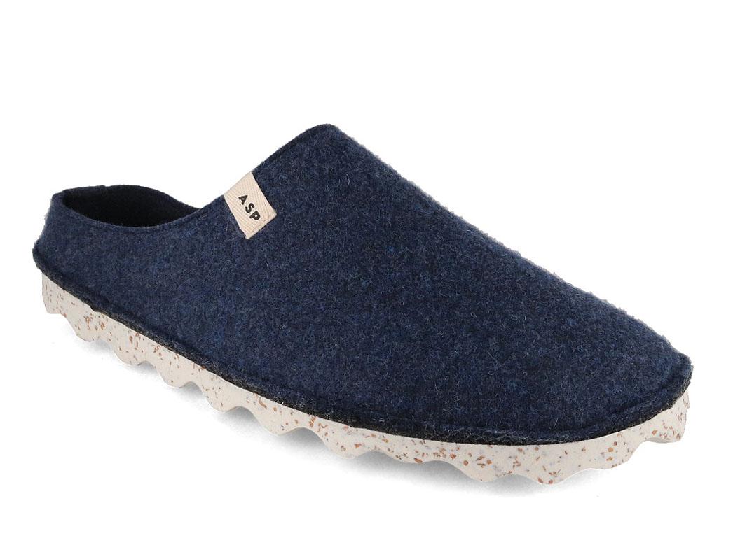 ASPORTUGUESAS Unisex Natura felt Slippers, blue