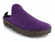 ASPORTUGUESAS Women Felt Clogs 'Come', dk. purple