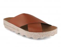 ASPORTUGUESAS Women Sustainable Sandals 'City Line Cross', tan