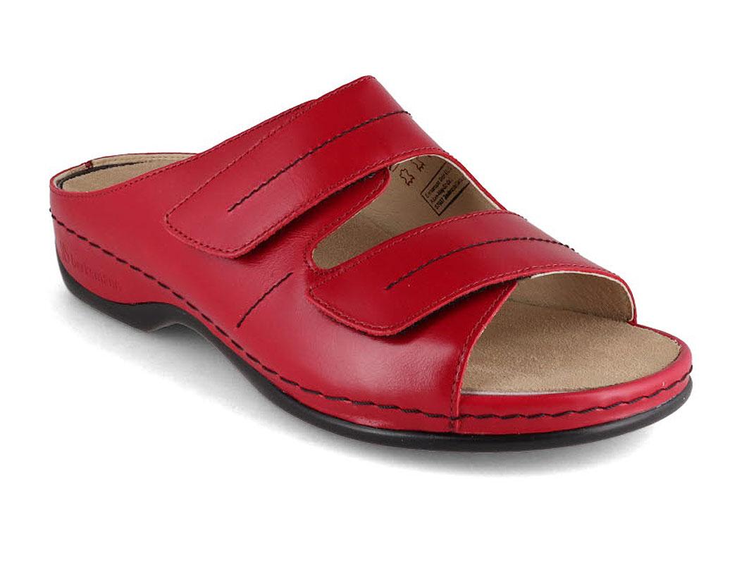 BERKEMANN BERKOFLEX Leather Sandal Daria Wine Red Express Shipping