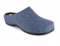 Berkemann BERKOFLEX Felt Slippers Florina, sky blue | Wool Clogs
