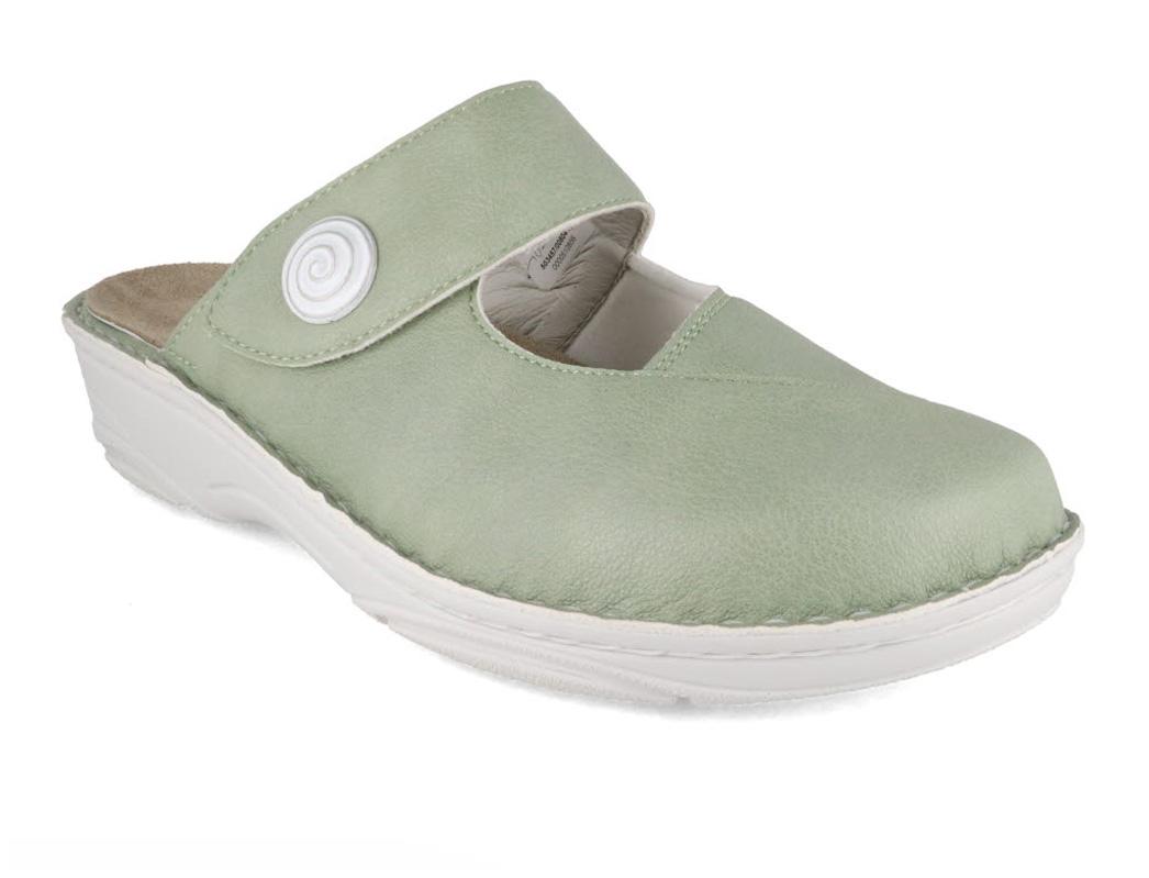 Berkemann BERKOFLEX Women Velcro Stretch Clogs Heliane pastel green