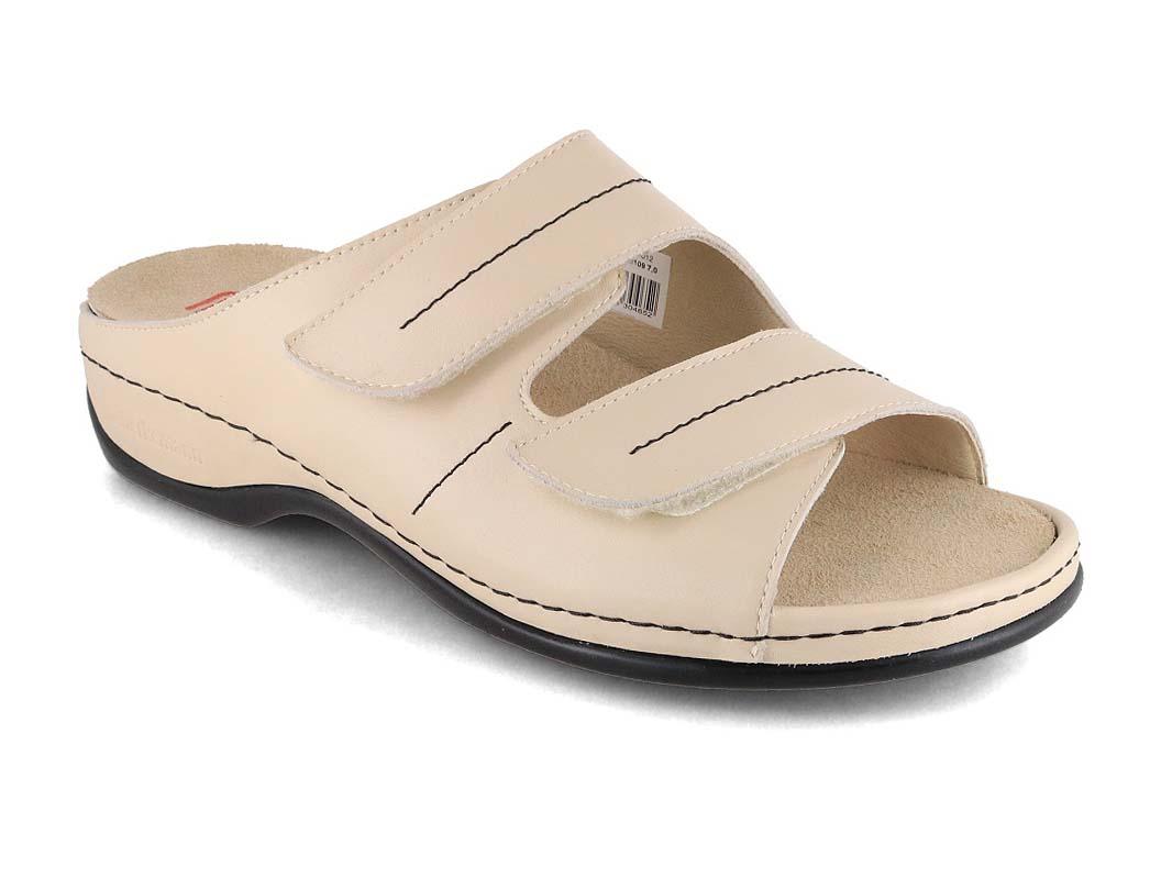 Berkemann BERKOFLEX Women Velcro fastener Slippers 'Daria', cream