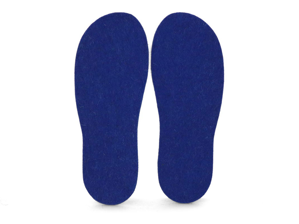 Colorful Felt Insoles in 5mm Thickness WoolFit blue > Boiled Wool