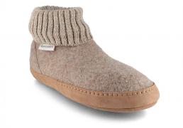 Gottstein Unisex high Wool Slippers 'Dakota', beige