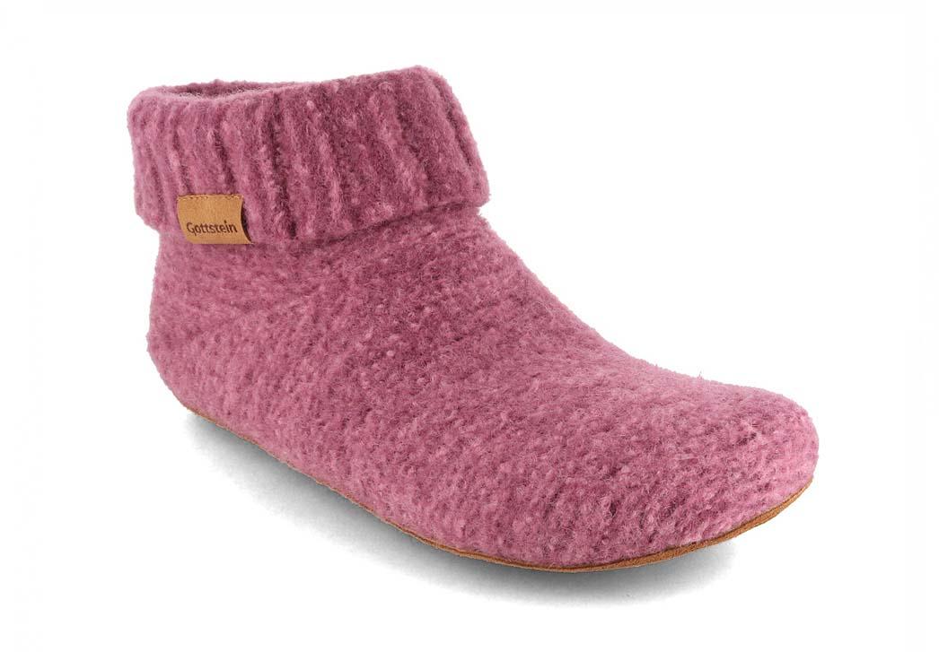 Gottstein Women 3D Knitting Method 'Knit Boot Slippers', Pastel Pink