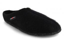 HAFLINGER AS Classic, black | Felted Wool Slippers
