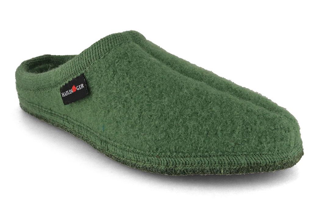 HAFLINGER AS Classic, fern | Boiled Wool Slippers