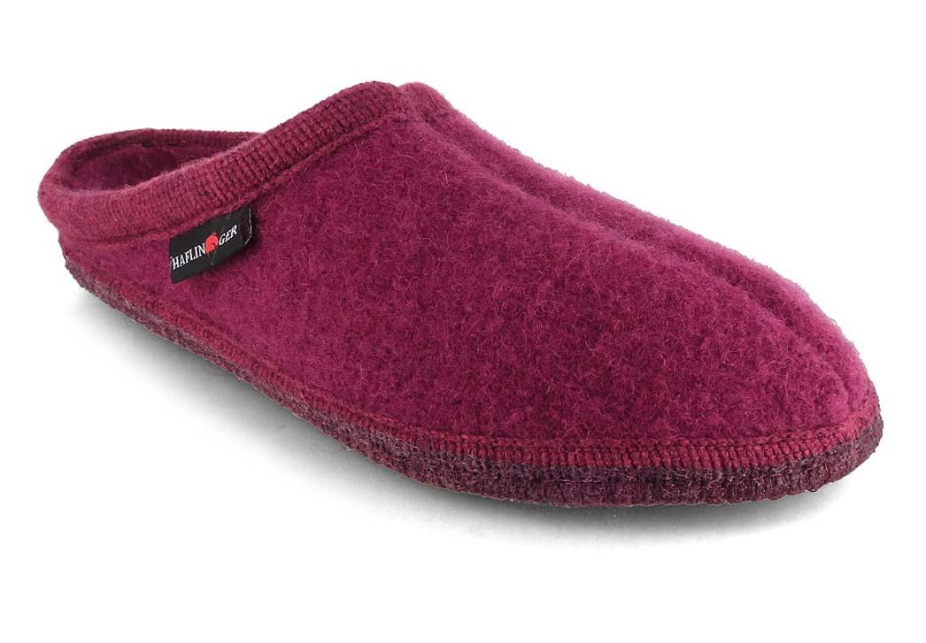 HAFLINGER AS Classic, mulberry | Felted Wool Slippers