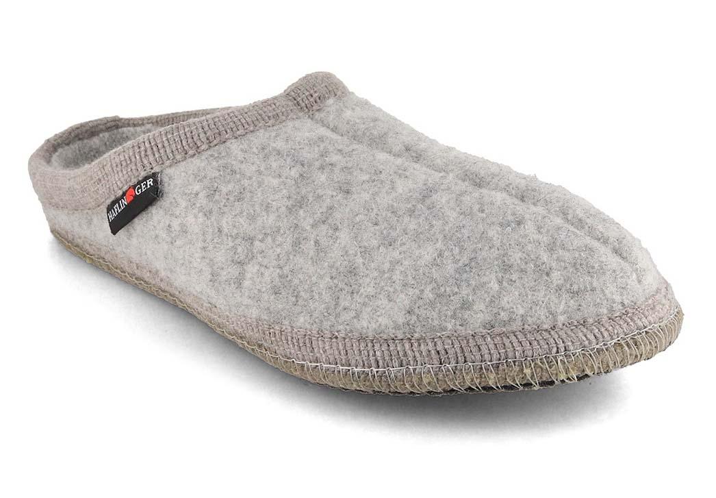 HAFLINGER AS Classic, stone gray | Felted Wool Slippers