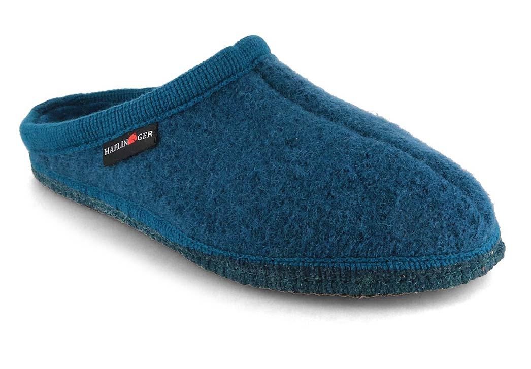 HAFLINGER AS Classic, turquoise | Felted Wool Slippers