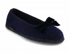 HAFLINGER Ballerina Slipper | Fiocco, Medium Blue