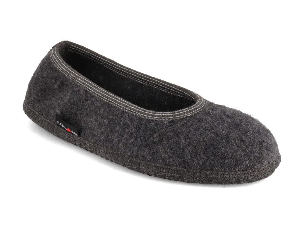 HAFLINGER Ballerina Slippers | Marina, Anthracite