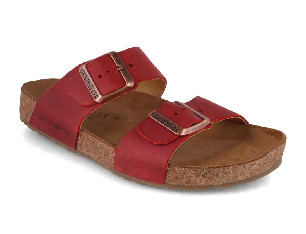 HAFLINGER Bio Andrea, red country | Women Leather Sandals