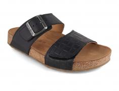 HAFLINGER Bio Aria, black | Women Printed leather Sandals