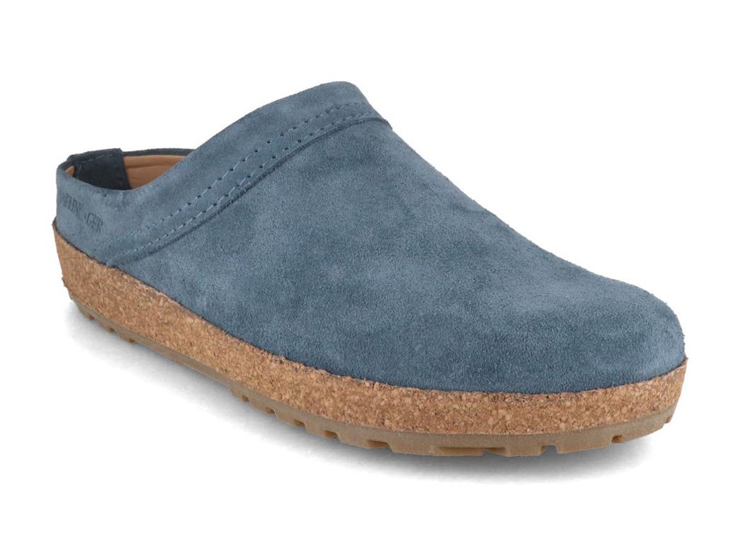 HAFLINGER Bio Malm�, jeans | Leather Clogs with Arch Support