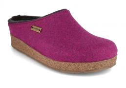 HAFLINGER | Wool Felt Clog Grizzly Kris, Mulberry | Express Shipping