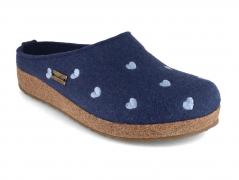 HAFLINGER Cuoricino, jeans | Felted Wool Clogs