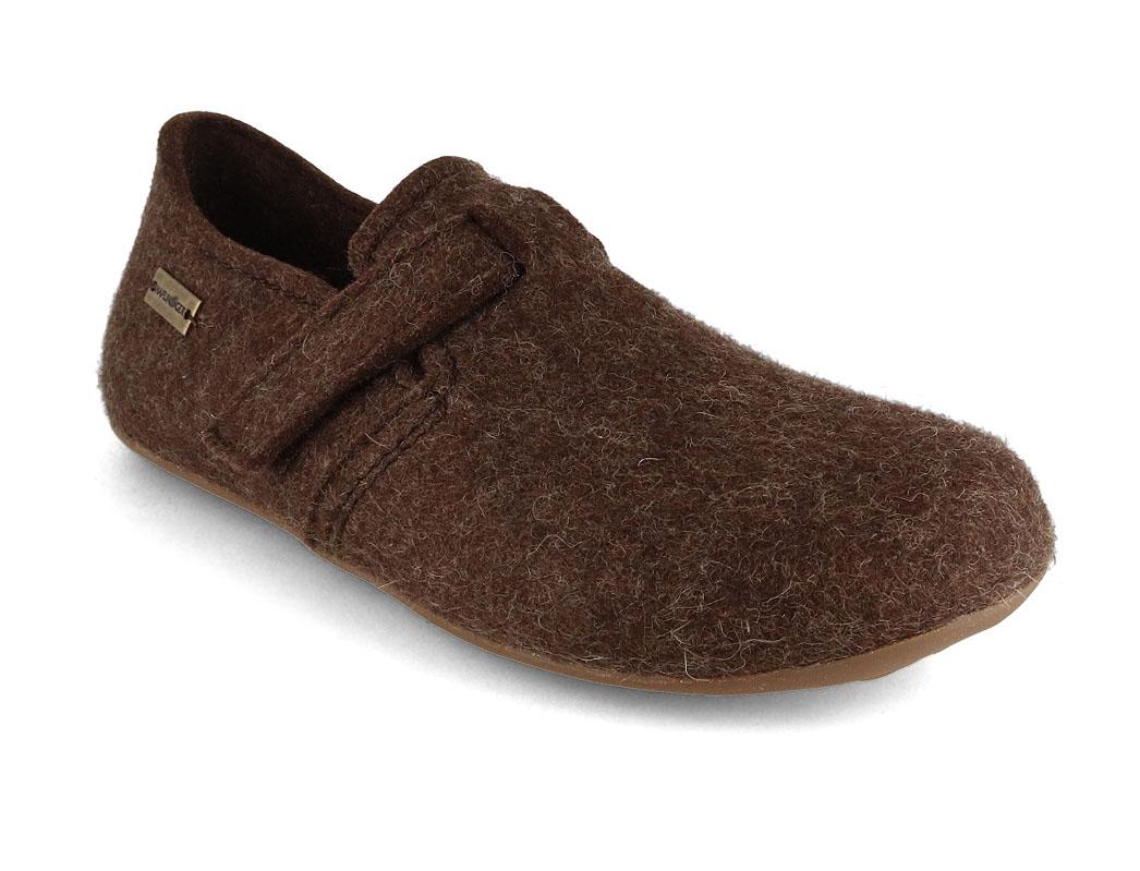 HAFLINGER Everest Focus, chocolate | Felt Slippers