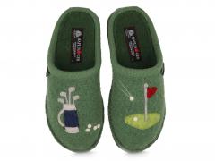 HAFLINGER Flair Golf, fern | Boiled Wool Slippers