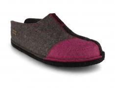 HAFLINGER Flair Puzzle, anthracite | Artisan Wool Slippers