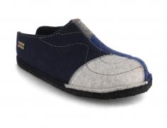 HAFLINGER Flair Puzzle, blue | Artisan Wool Slippers