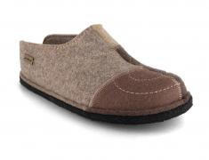 HAFLINGER Flair Puzzle, torf | Artisan Wool Slippers