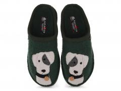 HAFLINGER Flair Rudi , moss | Slippers with motiv