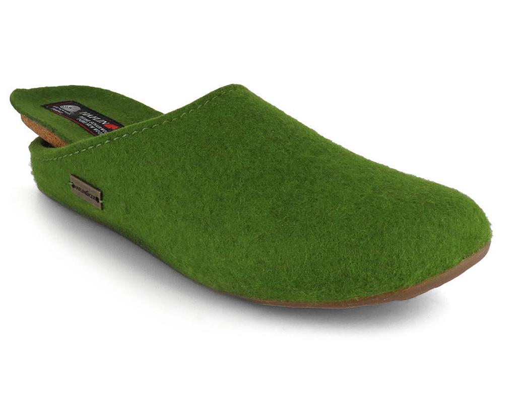 HAFLINGER Green Slippers Fundus With Everest Sole In