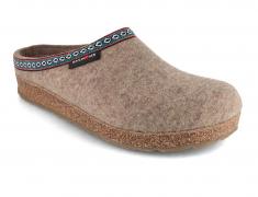 HAFLINGER Grizzly GZ Clogs, earth | Felted Wool Slippers