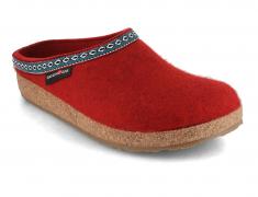 HAFLINGER Grizzly GZ Clogs, paprika | Felted Wool Slippers