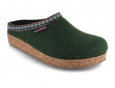 HAFLINGER Grizzly GZ Clogs, yew | Felted Wool Slippers