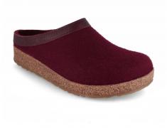 HAFLINGER Grizzly GZL Clogs, bordeaux | Felted Wool Slippers