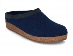 HAFLINGER Grizzly GZL Clogs, denim | Felted Wool Slippers
