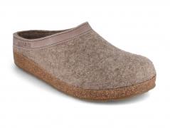 HAFLINGER Grizzly GZL Clogs, earth | Felted Wool Slippers