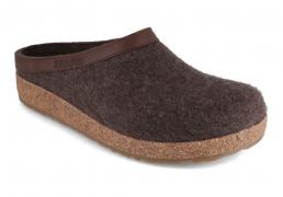 HAFLINGER Grizzly GZL Clogs, smokey brown | Arch Support Slippers