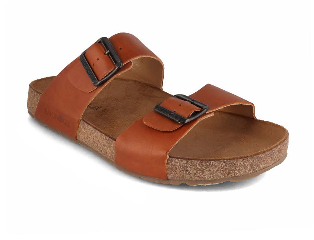 HAFLINGER Leather Sandals Bio Andrea, caramel country