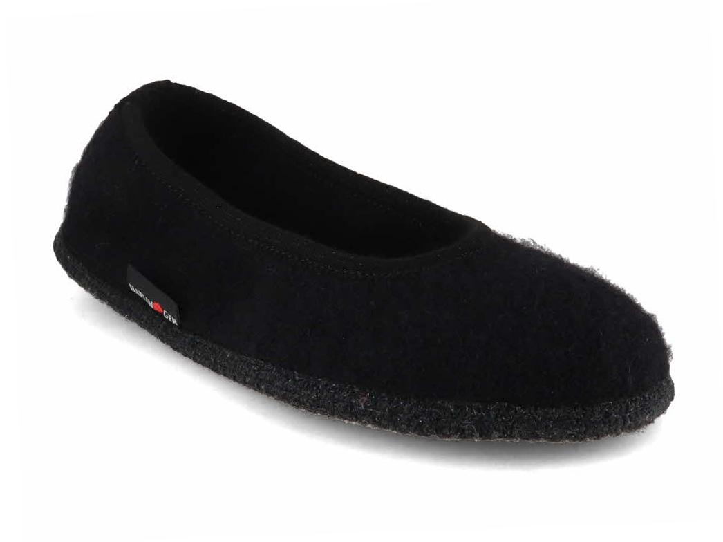 HAFLINGER Marina, black | Women Felt Ballerinas