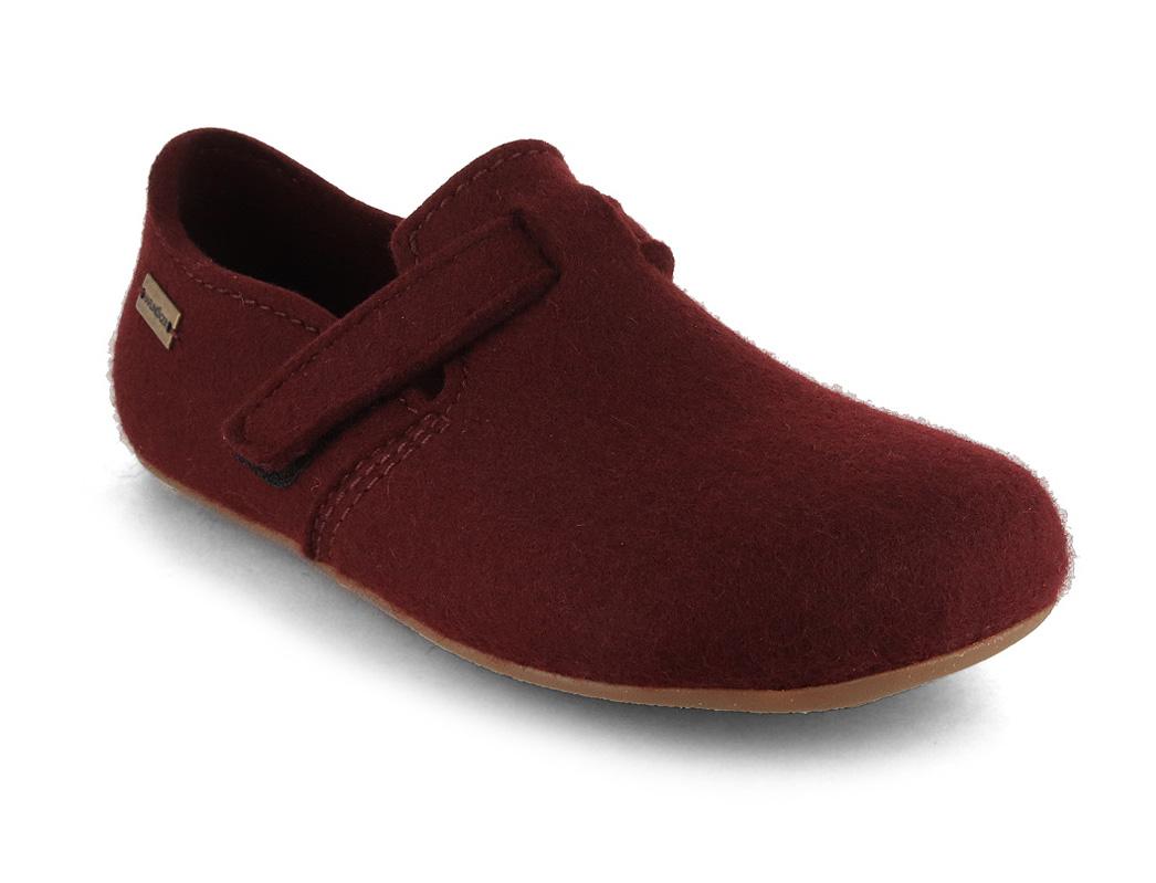 HAFLINGER Men Woman Felt Slippers 'Everest Focus', burgundy